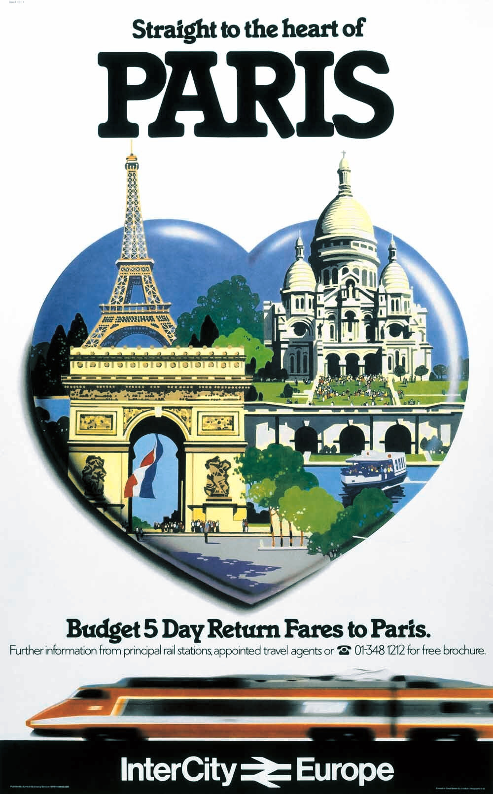 Straight to the Heart of Paris, BR poster, c 1980s 0001-3696