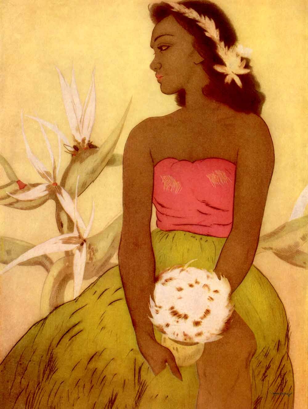 Hula Dancer Hawaii by John Kelly 0002-8305