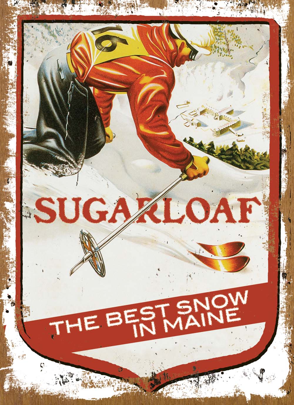 Vintage Downhill Ski Poster Customizable 0003-1694