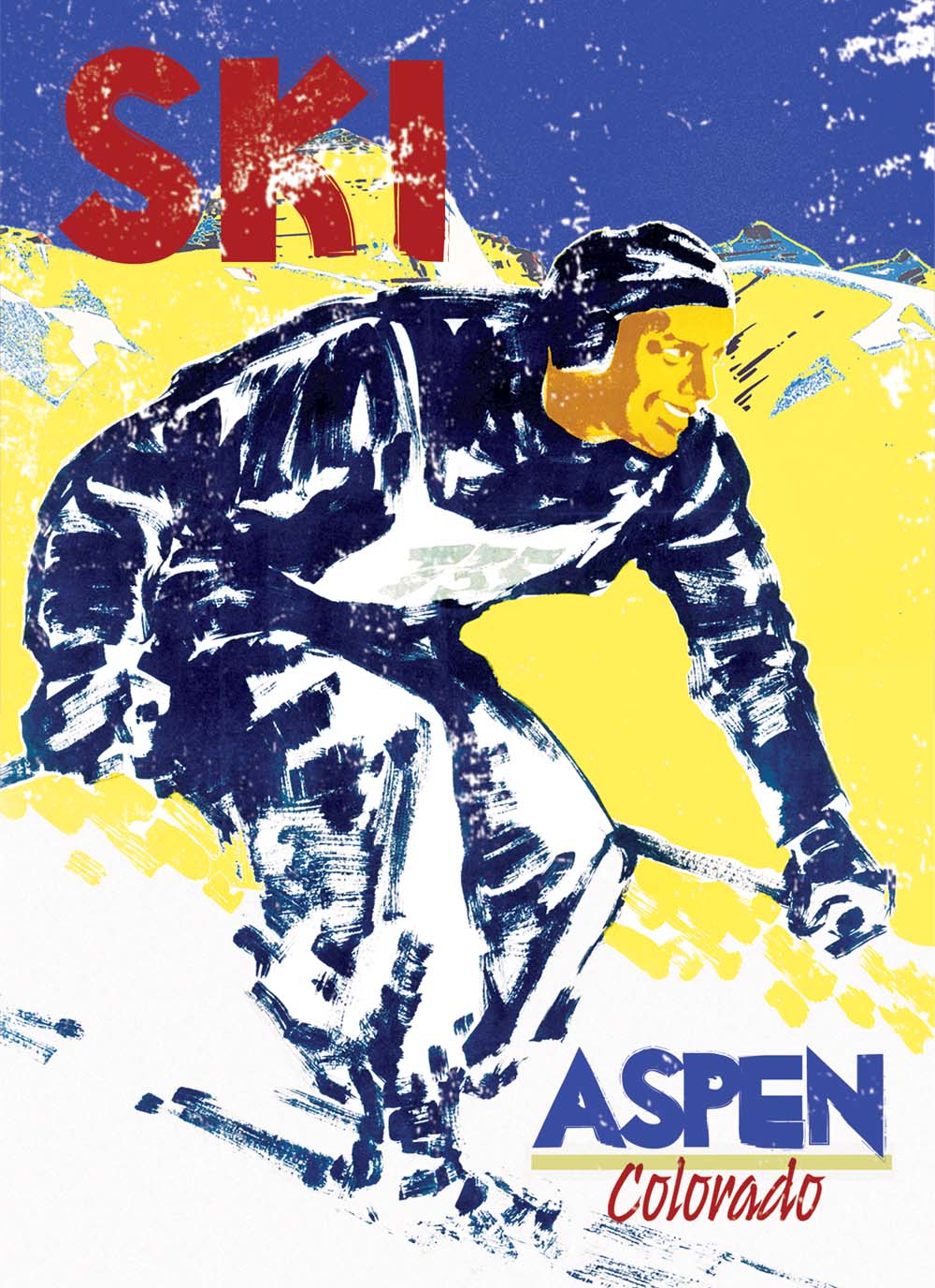 Vintage Ski Modern Art Customizable 0003-1706