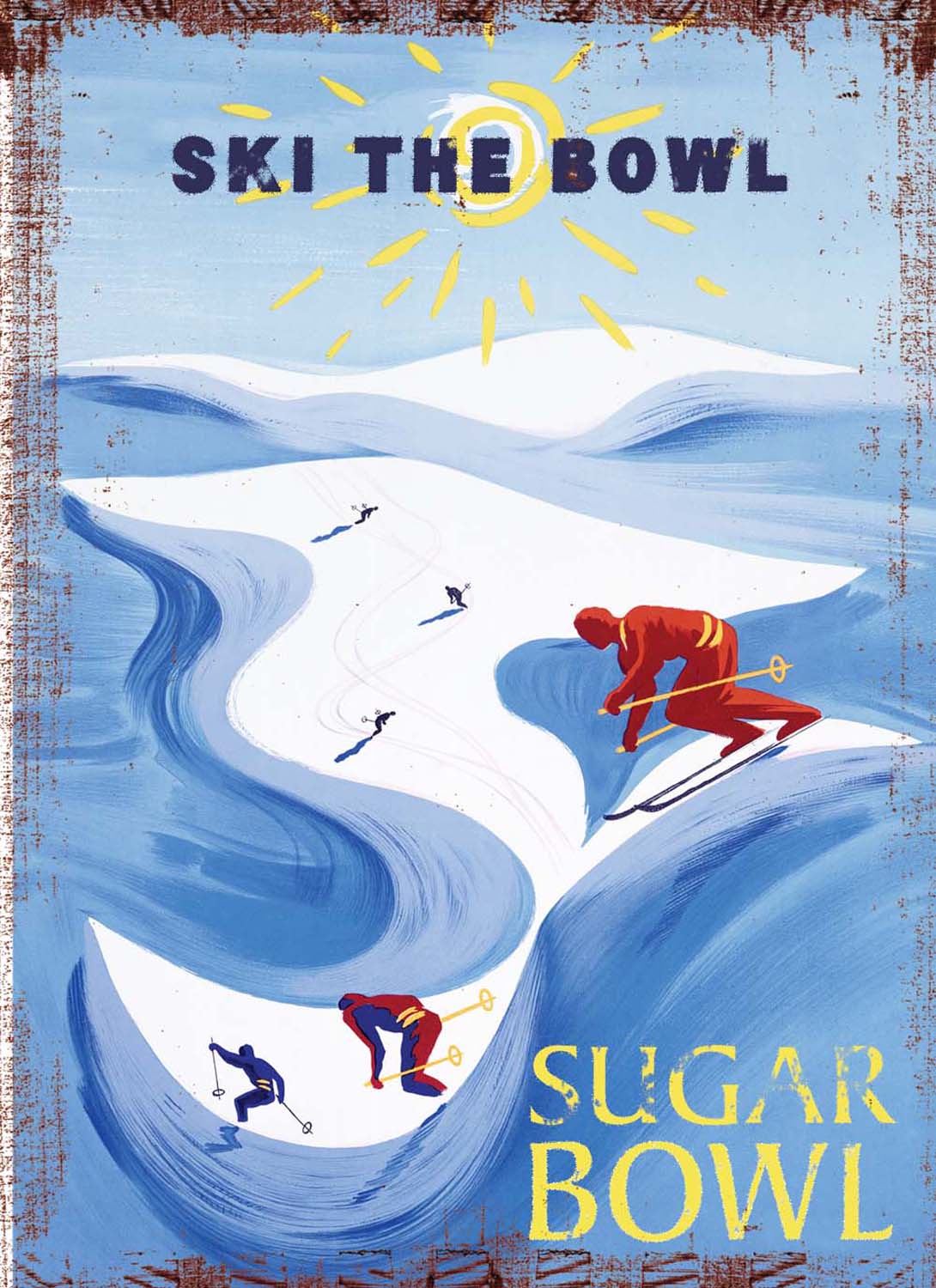 Vintage Downhill Ski Customizable 0003-1717