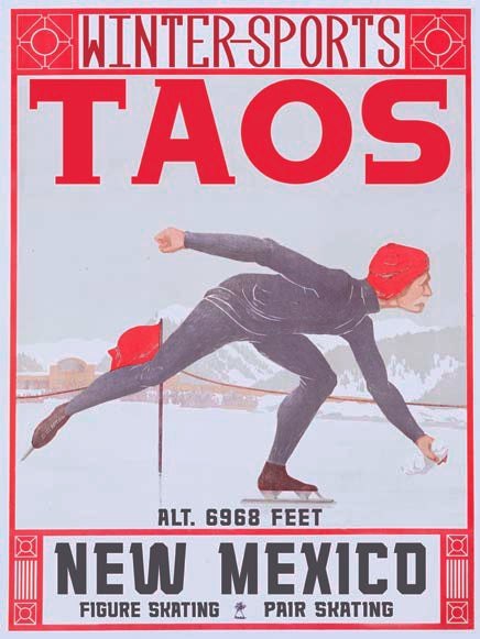Vintage Ice Skate and Ski Winter Sports Poster Customizable 0022-0223