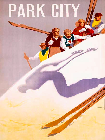 Vintage Ski Group Poster Customizable 0022-0508