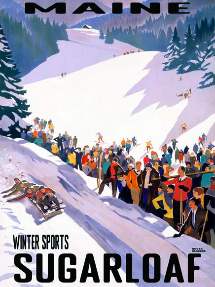 Vintage BobSled and Ski Poster Customizable 0022-0751