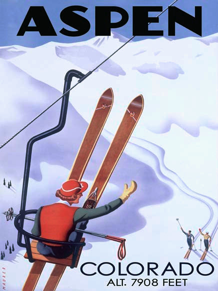 Vintage Ski Lift Poster Customizable 0022-0802